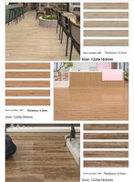 Revêtement de sol SPC en pierre-plastique, type clic, pour usage domestique, 5 mm, style carrelage, pose directe, imperméable, antidérapant, ignifuge