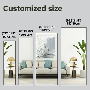 Buyway hiện đại đầy đủ kính cơ thể gương với phong cách kim loại khung cho phòng khách trang trí nội thất và cửa sử dụng - Product Image 4