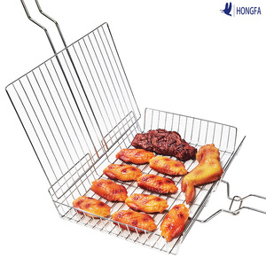 HONGFA BBQ Grill Basket Medium Sized Electroplated Wire Portable Grilling Tool - Product Image 5