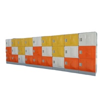 Armoire de rangement en plastique colorée moderne à 3 portes avec serrure à clé, idéale pour hôpitaux et écoles, également utilisable comme casier intelligent ou boîte de plage - Prix usine