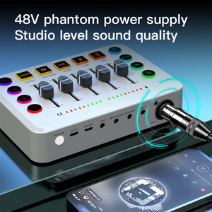 Carte son externe F9 pour enregistrement vocal, compatible avec microphones dynamiques et à condensateur, communication sans fil, batterie intégrée, pour le direct - Product Image 3
