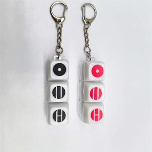 Teclado mecánico con interruptor de clic personalizado con logotipo creativo y símbolo rojo para fans de Kpop BT Idol, ideal para fiestas navideñas. - Product Image 2