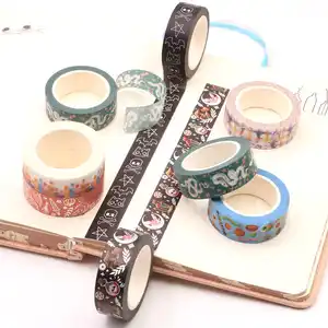 Wholesale Custom Printed Gold Foil Halloween Washi Tape Party Decoration Masking Tape