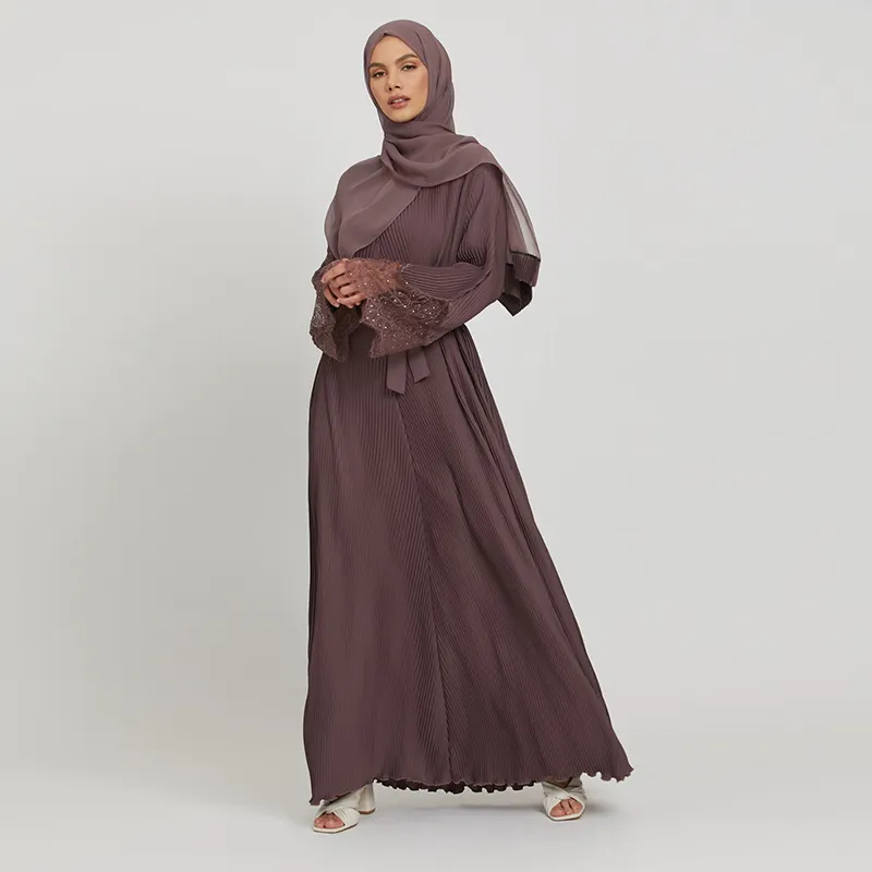 Robe femme dubaï, Kaftan Farasha, Prix de gros, inde, Kimono turc plissé, Abaya, France