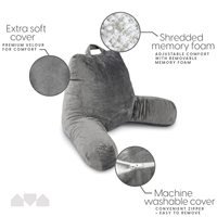 Grand coussin de lecture pour adulte en mousse à mémoire de forme déchiquetée, rembourrage pour pouf, coussin de dossier ergonomique pour s'asseoir au lit