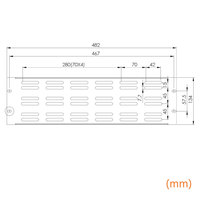Espaciador de Panel Ventilado 6623U, Espaciador de Rack con Integridad Estructural Transpirable