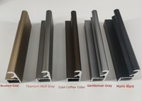 Vitrine sur mesure en verre avec cadre en aluminium foncé pour armoire, présentoir de rangement commercial et domestique sur mesure pour villas et hôtels, approvisionnement en gros