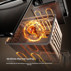 <span class=keywords><strong>Four</strong></span> à vapeur intégré, <span class=keywords><strong>four</strong></span> à convection double, grande capacité 80L, usage domestique, écran tactile, 3000W - Product Image 6