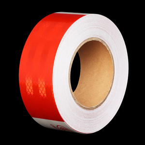 Cinta Reflectante de Alta Visibilidad Roja y Blanca UJANG, Impermeable, de PET PVC, Autoadhesiva, para Camiones y Remolques, Cinta de Advertencia de Seguridad - Product Image 1