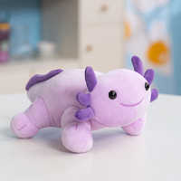 Ce adorable peluche axolotl est disponible en quatre couleurs douces, idéal pour les enfants, pour se faire câliner, la décoration de la maison et comme cadeau de fêtes pour tous les âges.