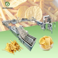 Stapelbare Aardappelchip Maakt Franse Lijn Maker Frituurproduct 500Kg Één Uur Industriële Machine Voor Huishoudelijk