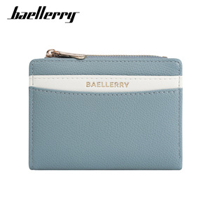 กระเป๋าสตางค์สั้นผู้หญิง BaeLLerry ขนาด 7 นิ้ว แบบพับสองตอน มีช่องใส่เหรียญแบบมีซิป พร้อมช่องใส่บัตร ขนาดกะทัดรัด ป้องกันการโจรกรรม ใช้ได้ทุกวัน - Product Image 5