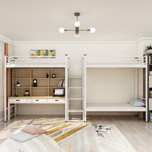 Lit d'appartement à trois positions Dortoirs universitaires et employés d'entreprise Lit supérieur Lit superposé en métal - Product Image 6