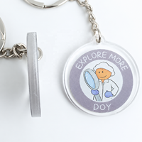 Porte-clés en acrylique personnalisés avec logo photo de dessin animé, prix d'usine, en vente