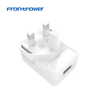 Adaptateur secteur mural USB-A blanc 5V 0.5A 1A 1.5A 2A 2.5A 3A avec prises US EU UK AU PSE SAA BIS KC Indien Émirats Arabes Unis ECAS