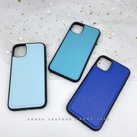 Coque 3D en faux cuir pour iPhone 12, étui transparent avec logo deboss, en stock