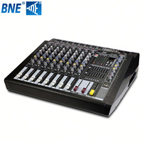 PMX808D Profesyonel 550W*2 Güçlendirilmiş Mikser Çift 7 Bantlı EQ Entegre Amplifikatörlü Mikser 8 Kanal Güçlü Ses Mikseri Amplifikatörlü