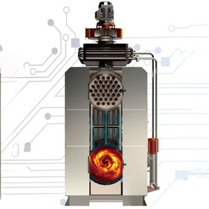 Chaudière à vapeur à biomasse à alimentation automatique de copeaux de bois, générateur de vapeur horizontal à deux passages, chaudière multi-combustibles bois et granulés - Product Image 4