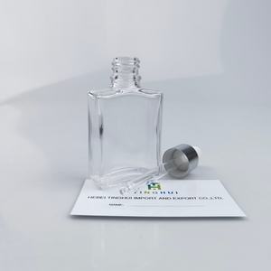 China Factory 15ml Clear Frosted Flat square <b>Bottle</b> 30ml Matte Black Flat square Essential Oil <b>Bottle</b> <b>50ml</b> 100ml Dropper Flask - Product Image 2