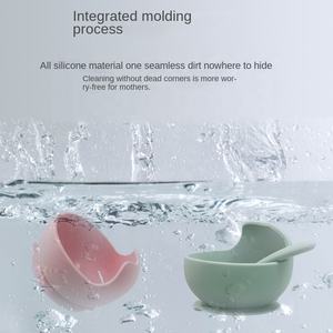 Juego de Alimentación de Silicona para Niños Pequeños con Impresión Personalizada al por Mayor, Tazón de Silicona con Succión para Bebés - Product Image 4