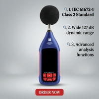 Analisa Kebisingan dan Getaran Kelas 2 AWA5688A, Sound Level Meter DSP dengan Rentang Dinamis 127dB dan Analisa FFT OCT