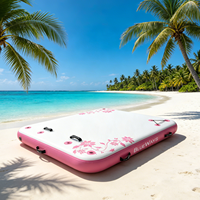 Plateforme flottante gonflable rigide de 6x5 pieds, épaisseur 6 pouces, avec capacité de charge de 120 kg, ponton de lac robuste