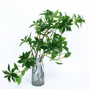Planta Artificial de Pieris Japonica de 95cm, Ramo Verde de 6 Ramificaciones para Decoración del Hogar, Material Plástico - Product Image 2