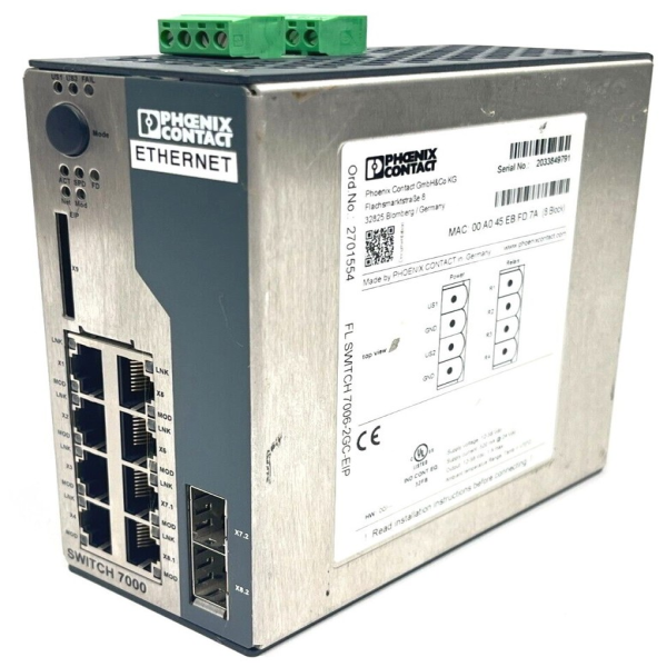 1 Brand New Original Item Contact Fl Switch 7006-2gc-eip Industrial Ethernet Switch 2701554 Plc