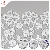 Cheerslife – bordures en dentelle brodée fantaisie, ornement personnalisé en Polyester blanc, garniture en dentelle française pour robe de soirée de mariée
