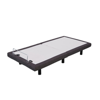 Cadre de lit électrique pliable double taille réglable avec position de sommeil zéro gravité, moteurs silencieux à fonction massage