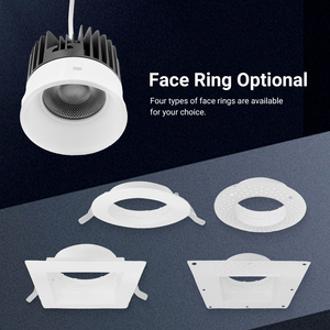 Thiết kế hiện đại liền mạch CRI>90 + vòng vuông TRIM có thể điều chỉnh 5cct thay đổi màu sắc Dimmable trimless lõm xuống đèn - Product Image 2