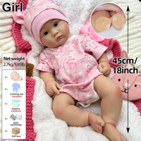 Poupées Reborn de 18 pouces, édition exclusive de niveau artiste, vente en gros, poupées bébés réalistes en silicone pour filles, conception personnalisée ODM