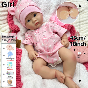 Poupées <span class=keywords><strong>Reborn</strong></span> <span class=keywords><strong>de</strong></span> 18 pouces, édition exclusive <span class=keywords><strong>de</strong></span> niveau artiste, vente en gros, poupées bébés réalistes en silicone pour filles, conception personnalisée ODM - Product Image 3