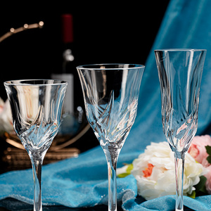 Бокалы для шампанского с длинной ножкой из хрустального стекла ручной работы с индивидуальным логотипом, прозрачные, для свадеб - Product Image 6