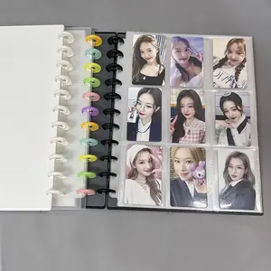 360 Pockets PVC Cover A4 Binder Photocards Album Pure Color Album for Mini Instax & Name Card 7s 8 25 50s Album de Photos