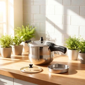<span class=keywords><strong>Olla</strong></span> a Presión de Acero Inoxidable Pulido de 5L y 22cm, Utensilio de Cocina Multifuncional y Seguro para el Hogar, Gran Venta - Product Image 1