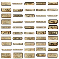 Paquete de 50 Pegatinas Decorativas Retro de PVC Impermeables con Diseño de Notas en Inglés para Botellas, Maletas, Cuadernos, Tazas, Teléfonos, Laptops, Cascos