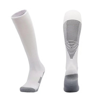 Chaussettes de football épaisses pour filles et garçons, chaussettes de sport noires pour adultes, chaussettes de baseball personnalisées en coton tricoté, chaussettes hautes jusqu'au genou pour le printemps
