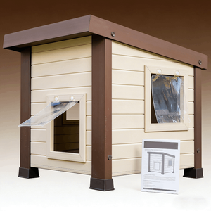 Duurzaam honden- en kattenhuis van hout, geschikt voor alle seizoenen, eenvoudige montage - Product Image 2