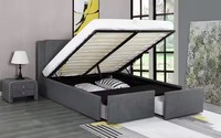 Lit de Rangement Rembourré de Luxe King Queen Size Jumeau Simple Double Up-Holstered Luxe Lit Complet Cama Matrimonial Moderne en Bois