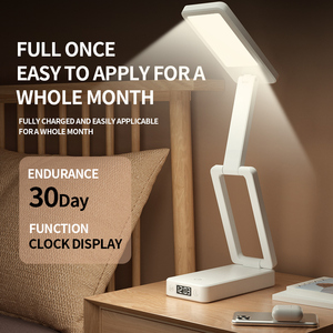 Taşınabilir <span class=keywords><strong>USB</strong></span> şarj edilebilir <span class=keywords><strong>LED</strong></span> lamba masa lambası kısılabilir kitap  masa okuma lambası 3 renk sıcaklığı esnek ABS vücut gece lambası - Product Image 2