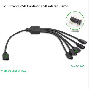 Câble d'extension femelle à femelle 3Pin 5V 4Pin 12V ARGB <span class=keywords><strong>RGB</strong></span> pour bandes LED 5050 3528 - Product Image 4