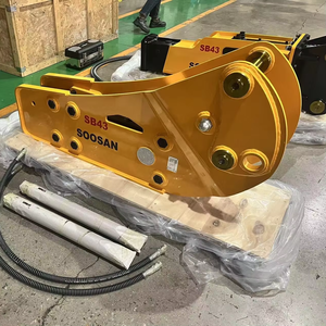 SOOSAN SB43 Briseur de béton hydraulique de type banane Marteau à roche pour excavateur de 6 à 9 tonnes Chargeuses rétrocaveuses avec pièces de rechange pour burin - Product Image 1