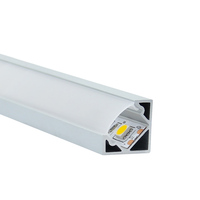 Aluminium Extrusion 6000 Series Corner LED Strip Light 18.5mm Anodisé Finition Décorations Coupe Personnalisée Poinçonnage Disponible