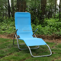 Chaise longue de camping et de plage pliable en métal et textilène, portable, pour l'extérieur, idéale pour la pêche et le jardin – Meilleure vente
