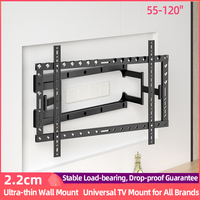 DY820L diseño Simple 360 grados rotación oculta TV montaje en pared 55-120 pulgadas LCD LED Plasma Swing TV montaje en pared para ahorrar espacio