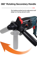 Perforateur Électrique à Haute Puissance, Poignée Ronde, 3 en 1, Multi-usages, Léger, pour Béton