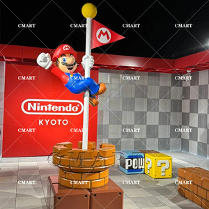 Sculpture en résine de fibre de verre Mario <span class=keywords><strong>Bros</strong></span> grandeur nature, faite à la main, sur le thème de l'amour, taille et couleur personnalisables - Product Image 3