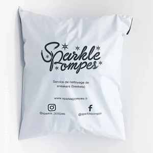 Factory Wholesale Bright White PE Express Bag New Raw Material Thickened Color Print Biodegradable Shipping Envelope In Stock - Product Image 5