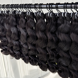 Extensiones de Cabello Natural Negro con Ondas Suaves, Cabello Humano Suave con Doble Trama, Paquetes de Cabello Grueso y Voluminoso para Salones y Proveedores de Cabello - Product Image 1